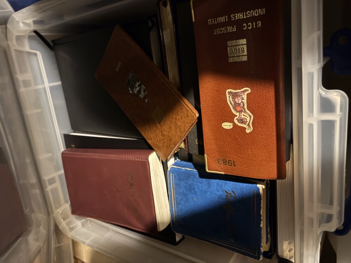 A box of diaries